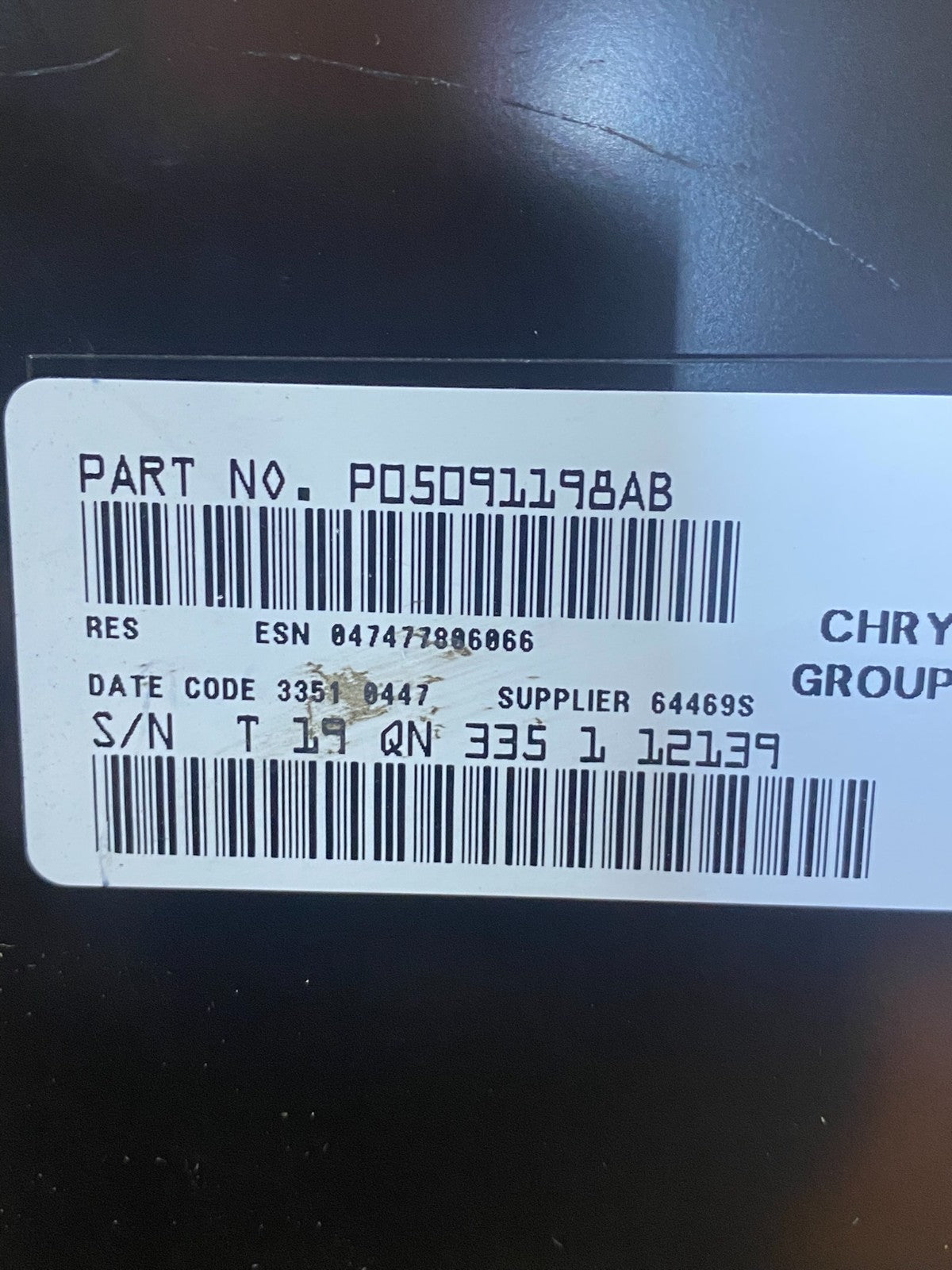 2007-2012 Chrysler Dodge Jeep Ram Radio CD MP3 AUX Receiver AG3788 DG6