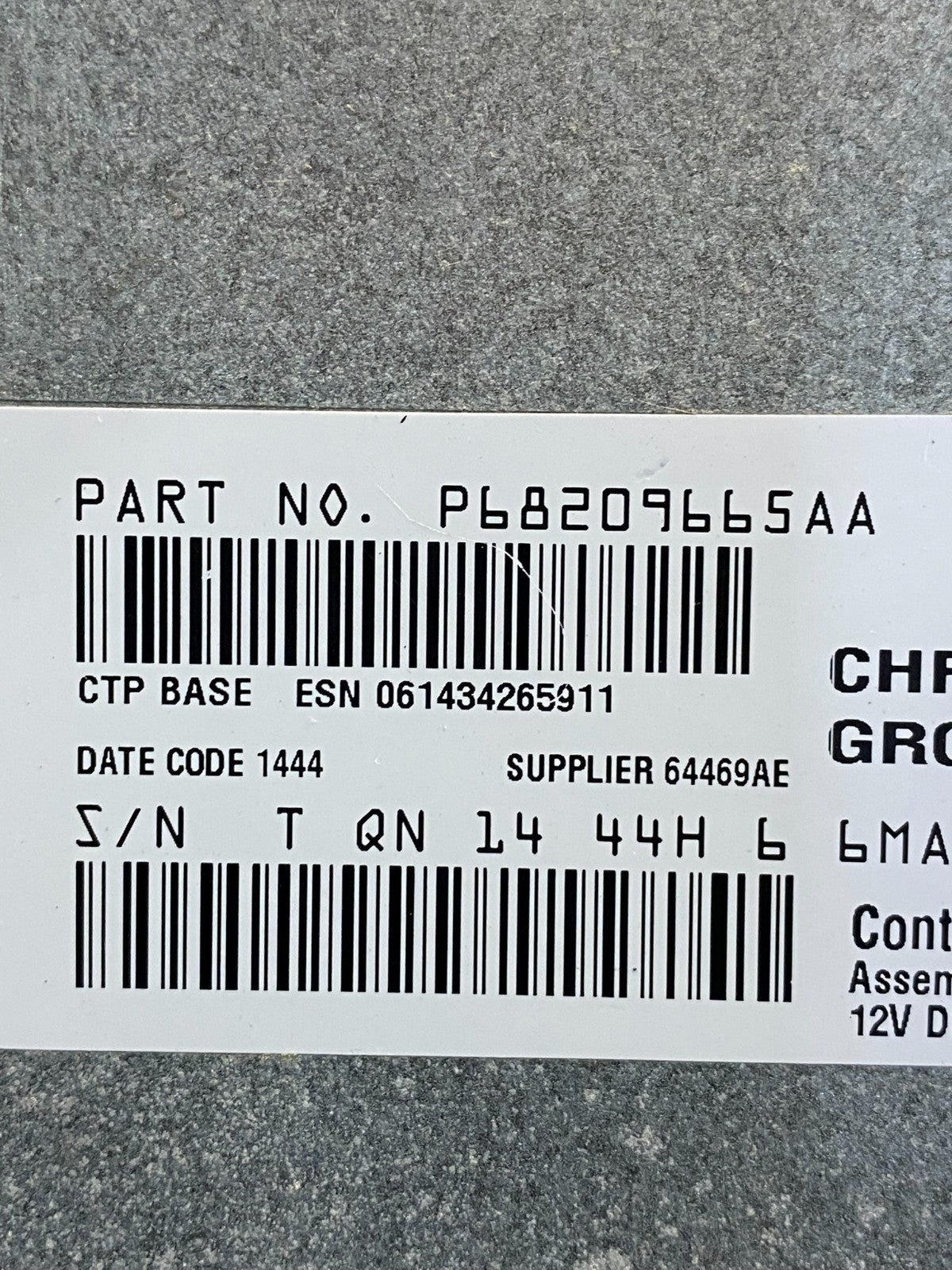 2013 - 2014 Dodge Journey Radio Info Media CD Player Unit AE8140 DG6