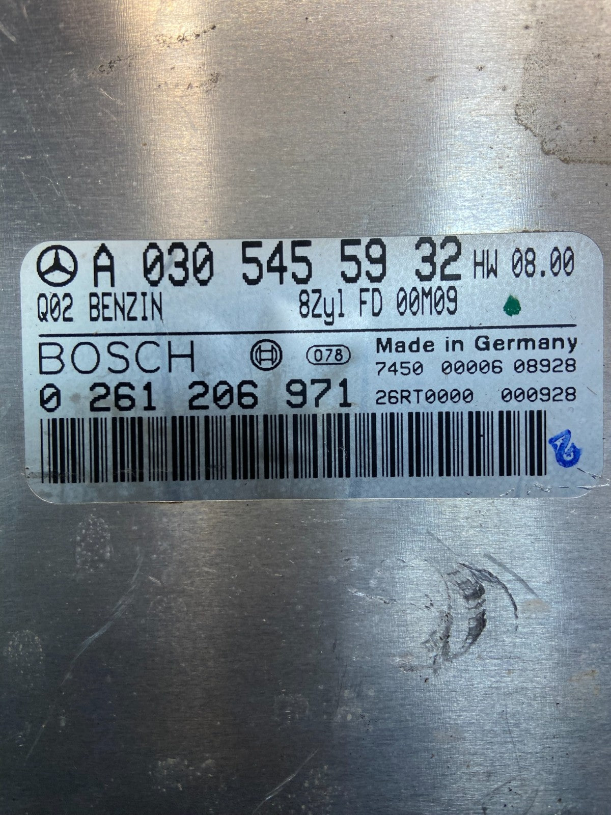 2000 to 2002 Mercedes CL500 ECU ECM Engine Control Module Unit OEM Y3690 DG3