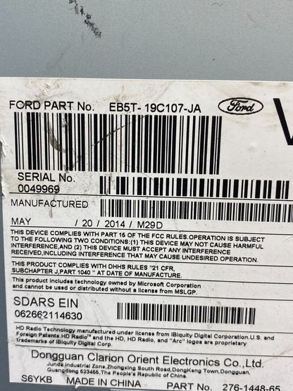 2014 2015 Ford Explorer Audio Equipment Radio Receiver AM FM CD ad9491 DG6