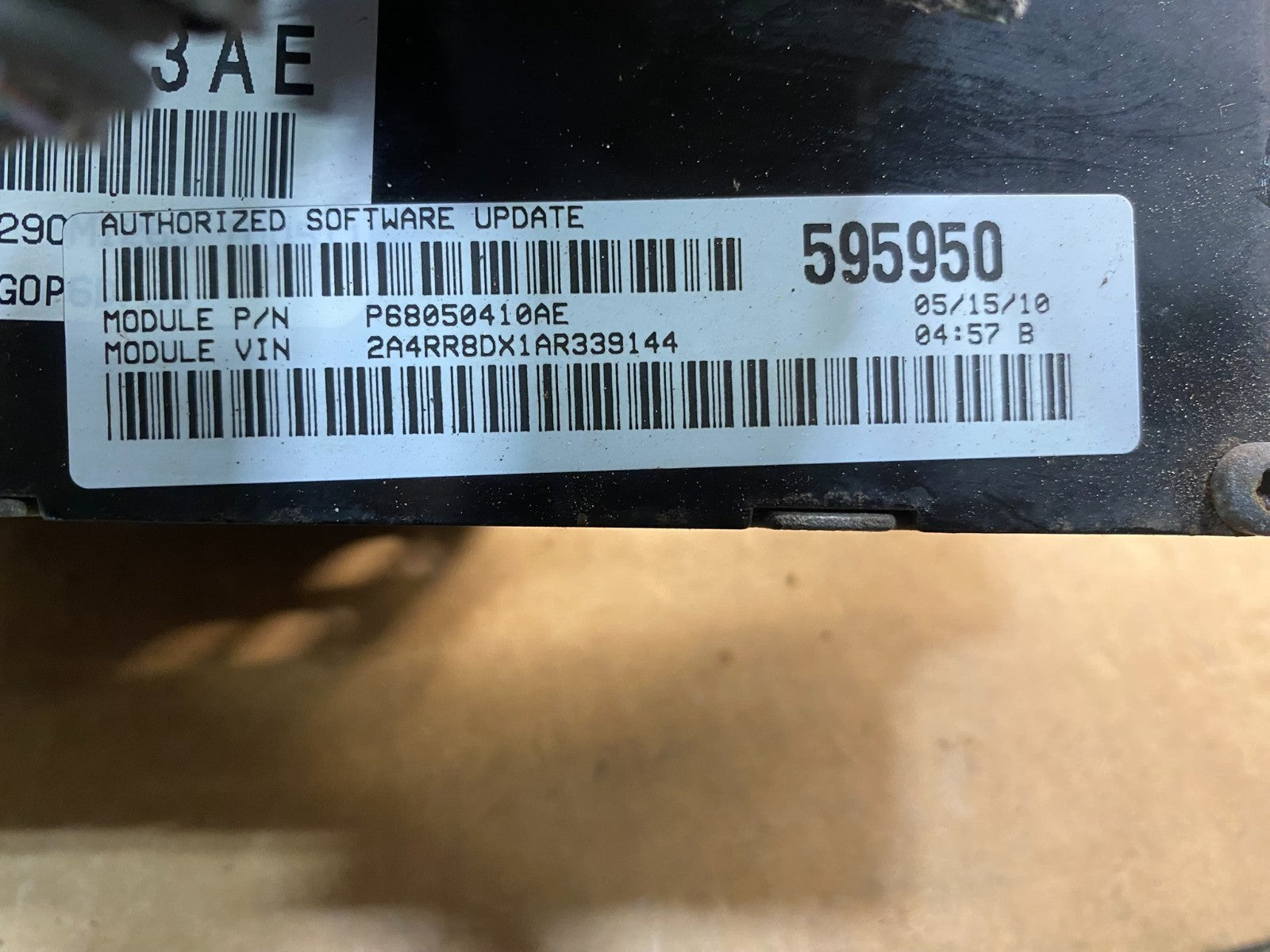 2010 Dodge Caravan Town & Country  Engine Control p68050410ae ab3634 DG3