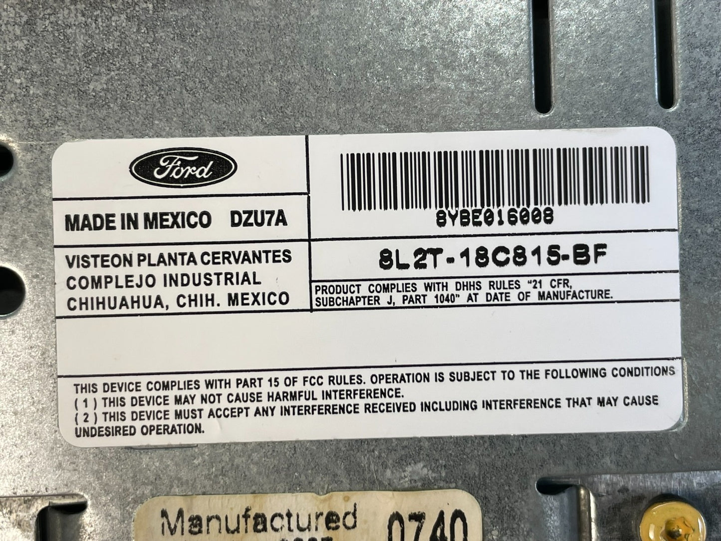 2008 2009 Ford Fusion Milan Radio Climate Control A/C Control AG0798 DG8