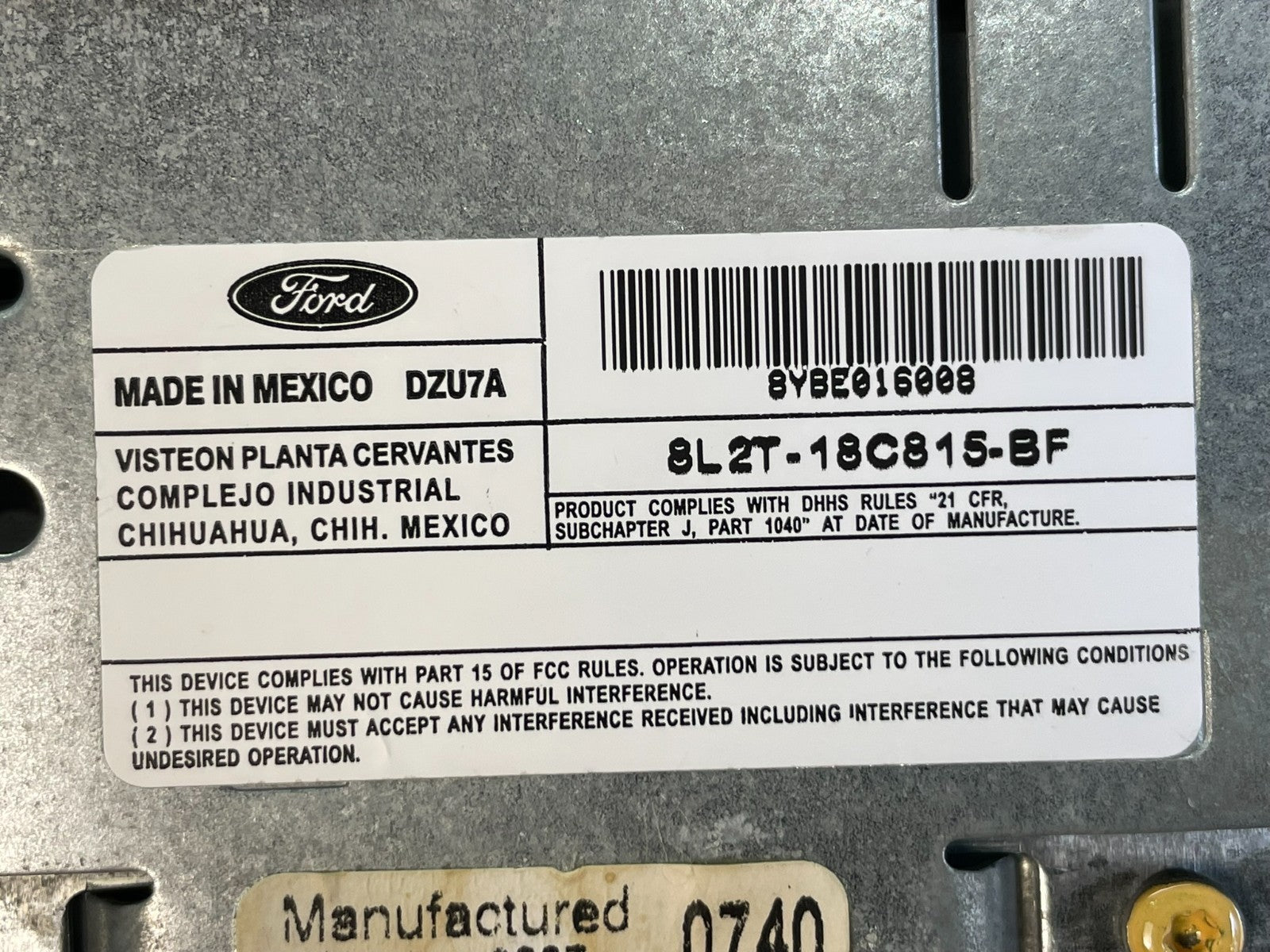 2008 2009 Ford Fusion Milan Radio Climate Control A/C Control AG0798 DG8