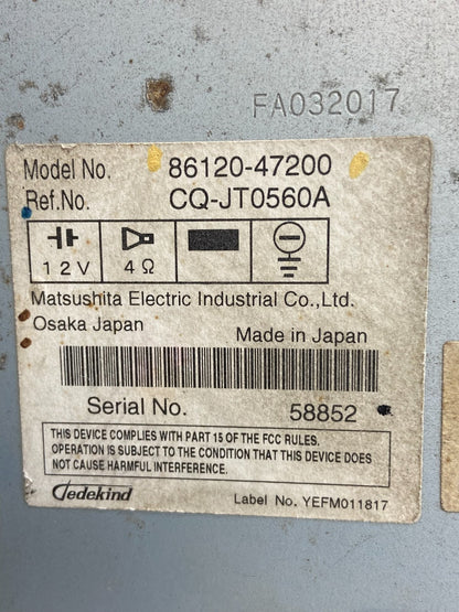 2006 to 2009 Toyota Prius Radio AM/FM CD Player ai3031 DG3