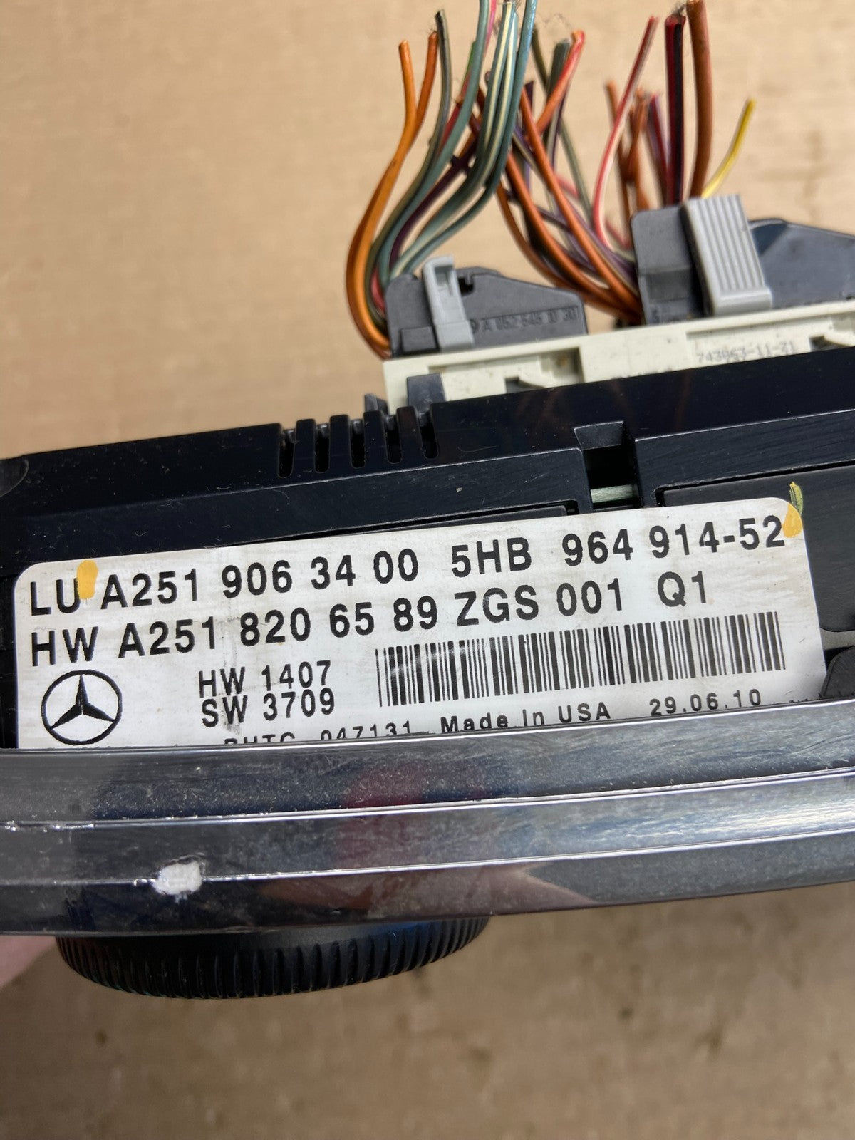 2007-2012 Mercedes X164 GL350 GL450 Climate Control Bezel Wood Switch ah3552 DG5