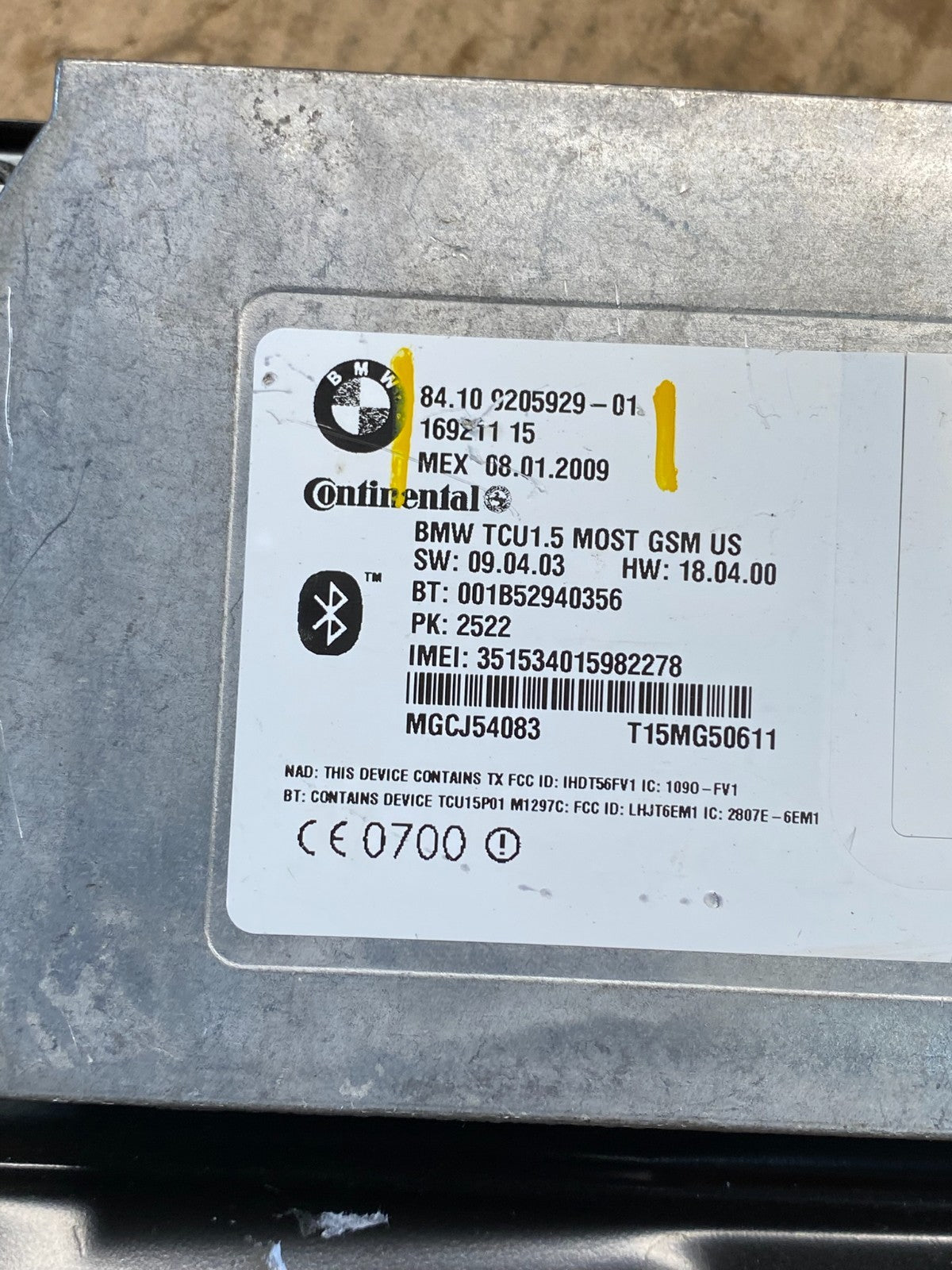 2007 to 2011 Bmw Bluetooth  Control Module Computer Telematics OEM p1699 DG6