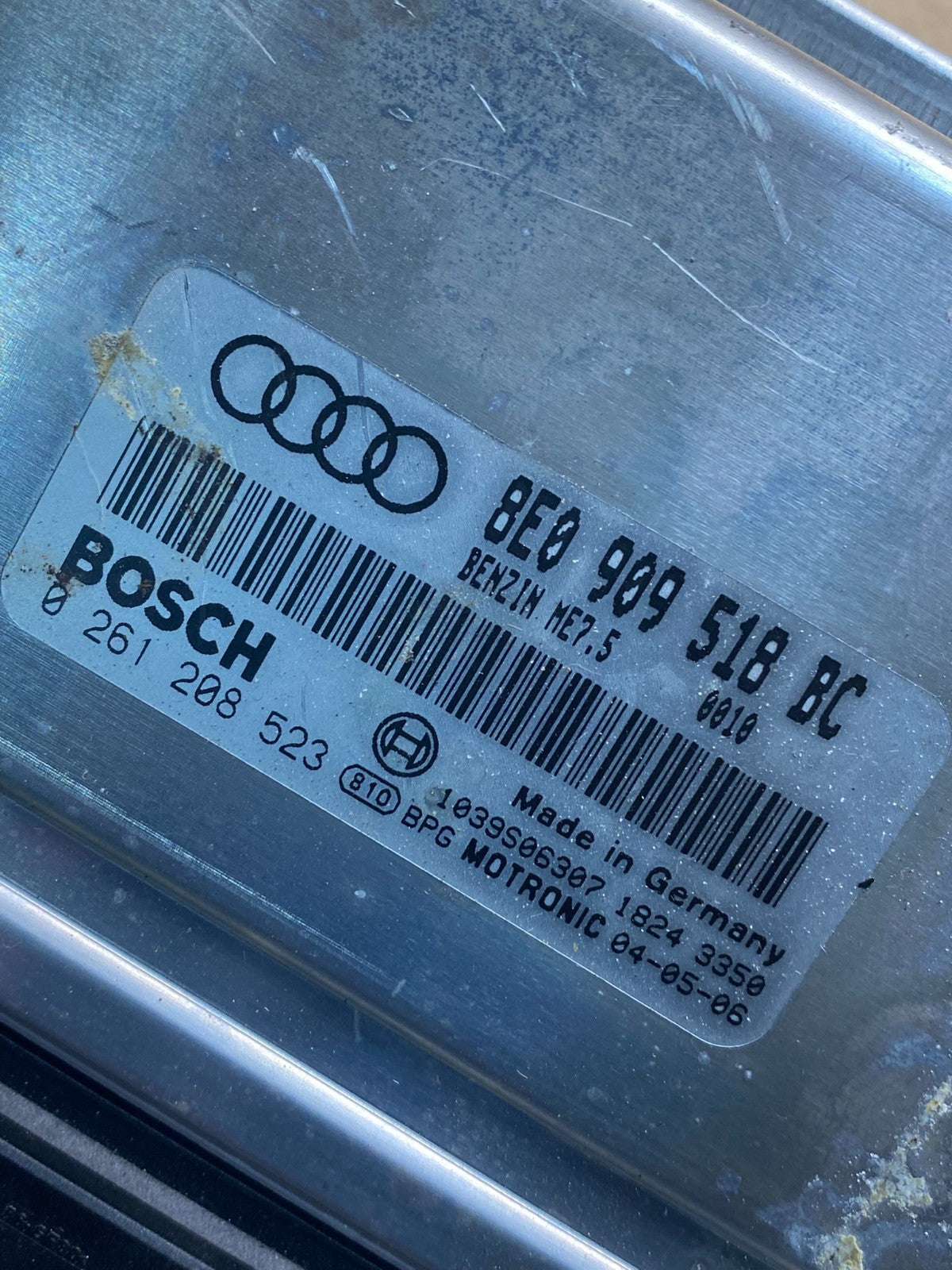 2006 2007 2008 Audi A4 2.0L Engine Computer Ecu Pcm Ecm 8E0909518BC OE AH9845 DG2