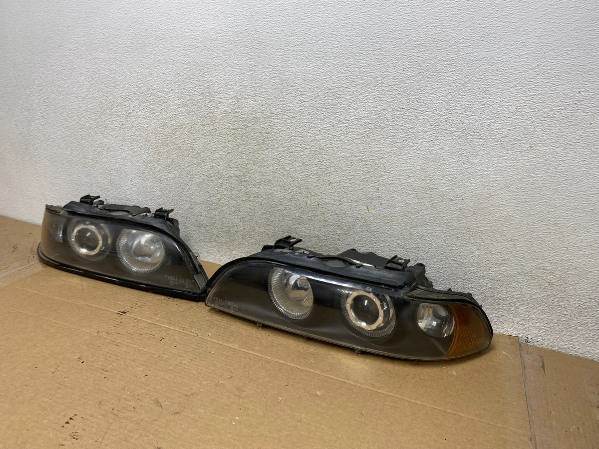 2001-2003 BMW E39 5 Series Headlight Left+Right Set Angel AH7840 DG2