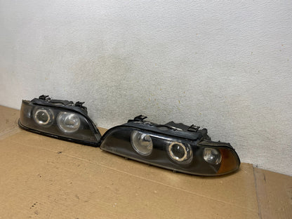 2001-2003 BMW E39 5 Series Headlight Left+Right Set Angel AH7840 DG2