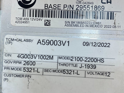 29551869 Allison TCM Transmission Control Module Computer Auto af8908 DG2