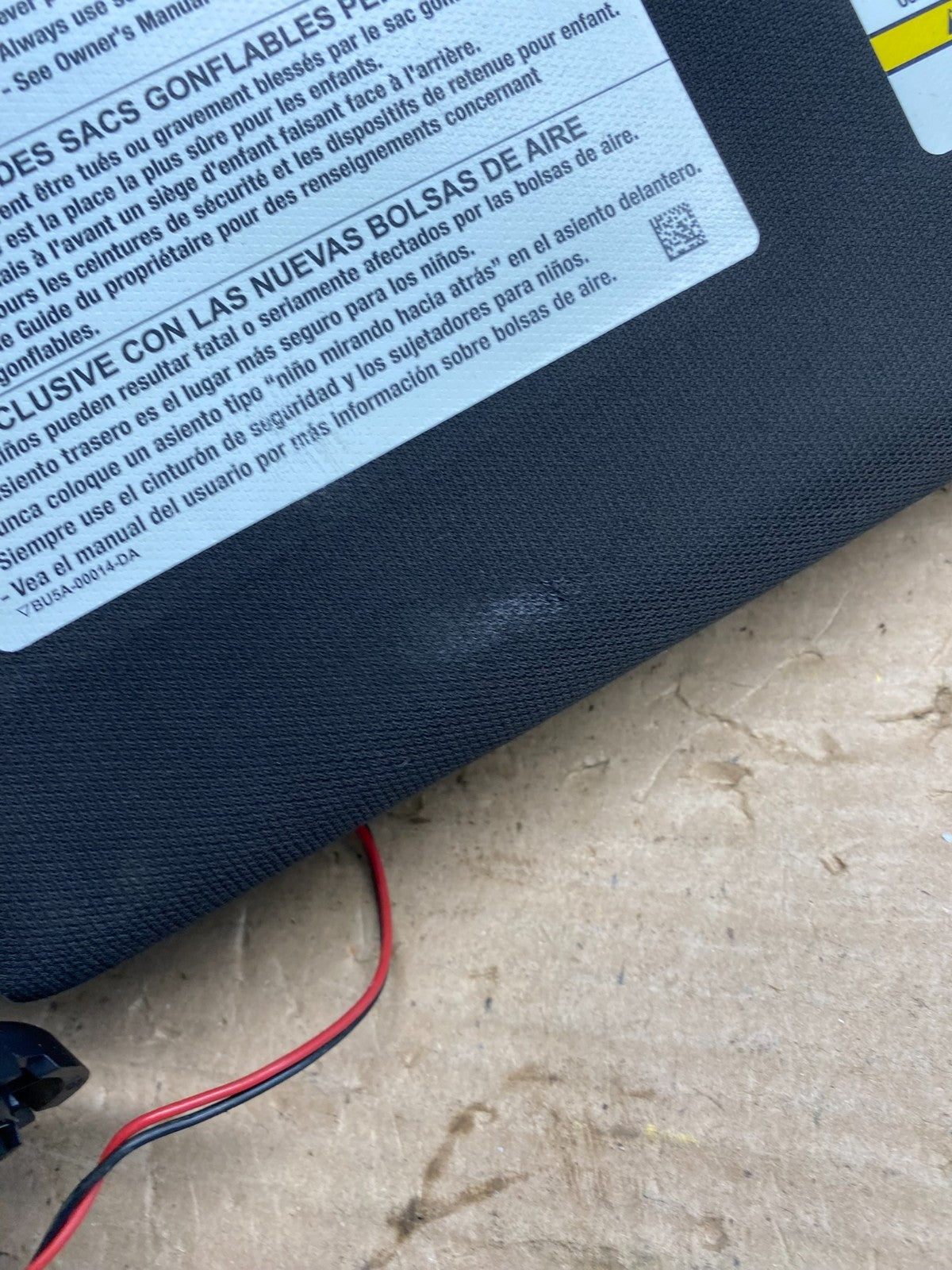 2009 to 2014 Ford F150 Left Driver Side Sun visor Black Cloth AG84641