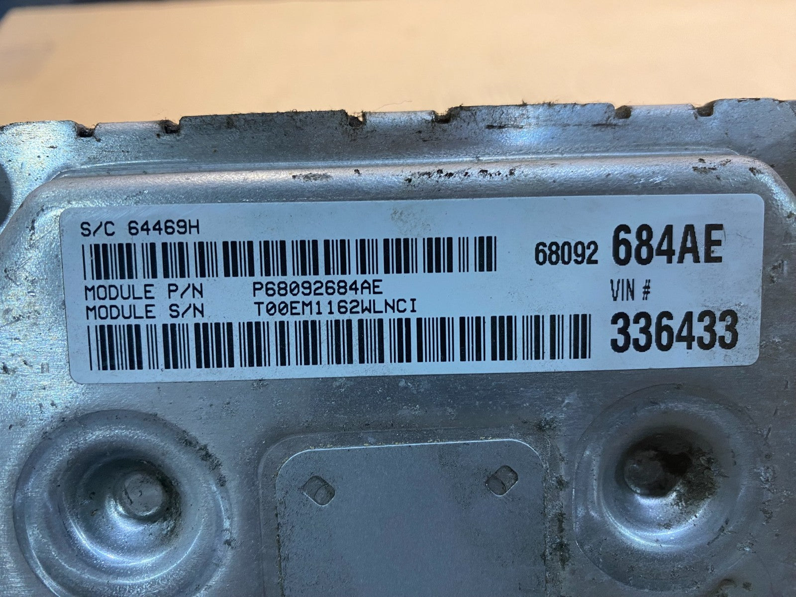 2013 Dodge Journey 3.5L ECU ECM Engine Computer Module p68092684ae AC0698 DG2