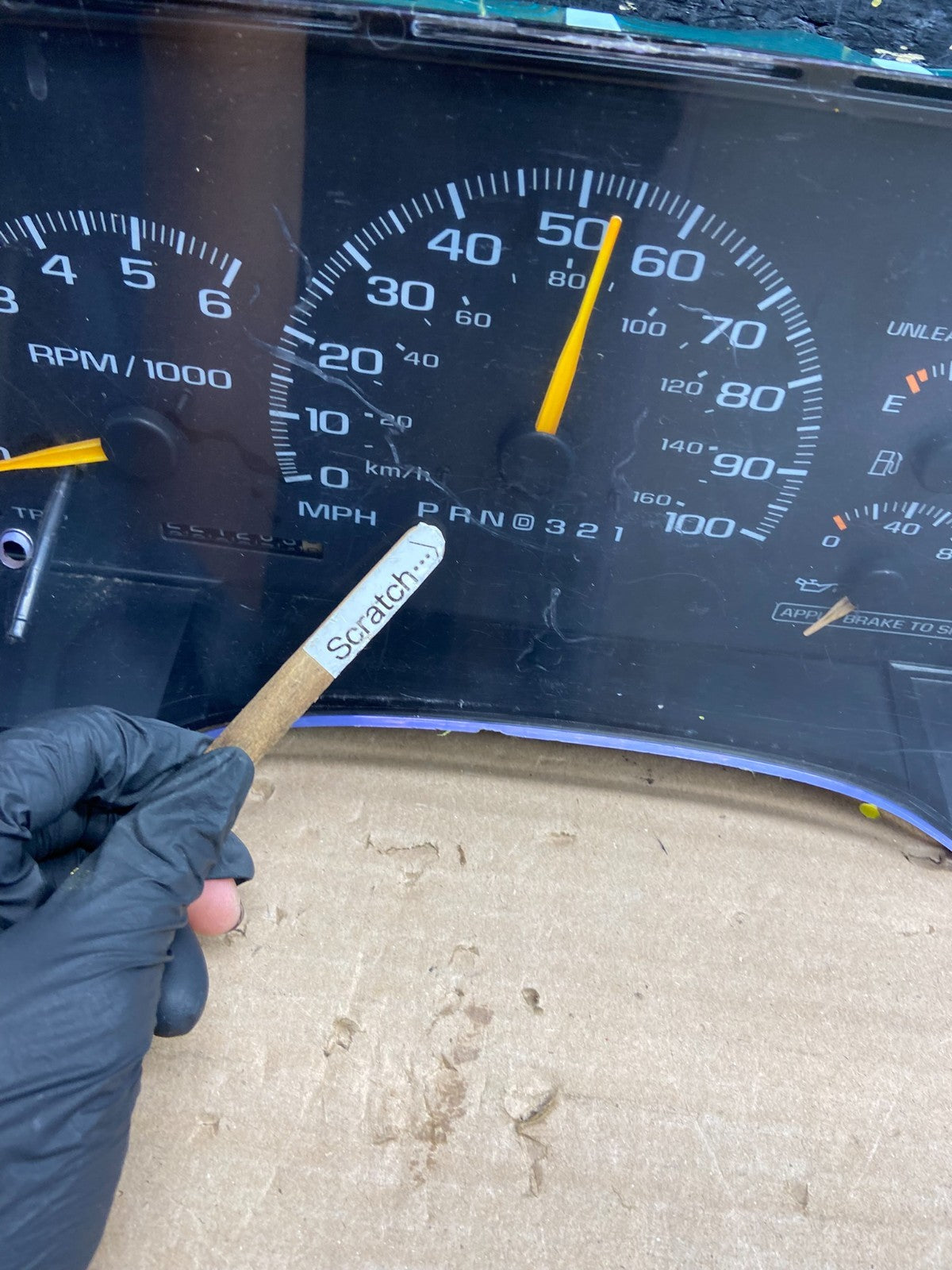 1995 to 1999 Chevrolet Silverado Suburban Cluster Gauge Speedometer AG02961