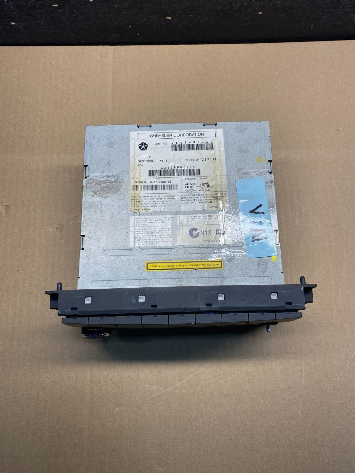 2008 2012 Jeep Dodge Chrysler Screen Display CD Player Satellite Radio AG7443 DG4