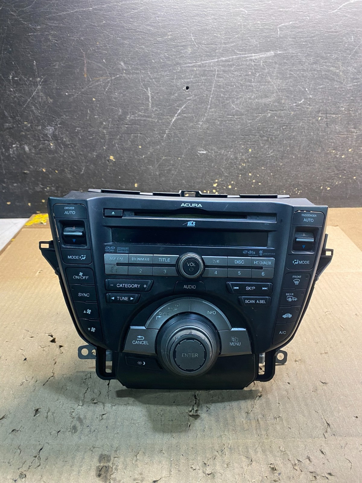 2009 2011 Acura TL AM FM CD MP3 DVD HDD Navigation Radio Player Receive Z5371 DG0