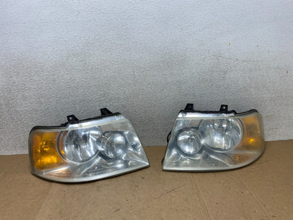 2003 - 2006 Ford Expedition Left+Right Side Headlights Halogen Oem W8738 DG0