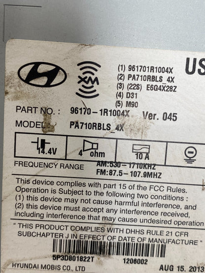 2012 2013 2014 Hyundai Accent Radio Cd Mp3 Player ae8151 DG6