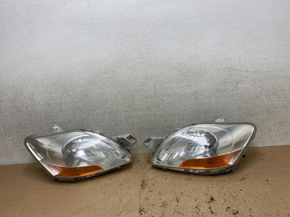 2007 2008 2009 Toyota Yaris Left+Right Halogen Headlights Oem W3693 DW0