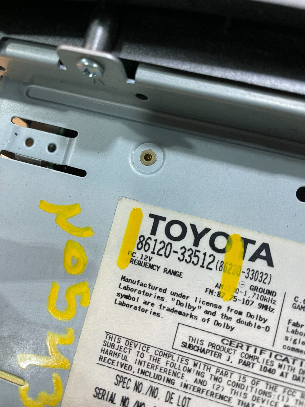 2002-2006 Lexus ES330 Es300 Radio Receiver Tape CD Air Vent Bezel OEM X0866 DG10