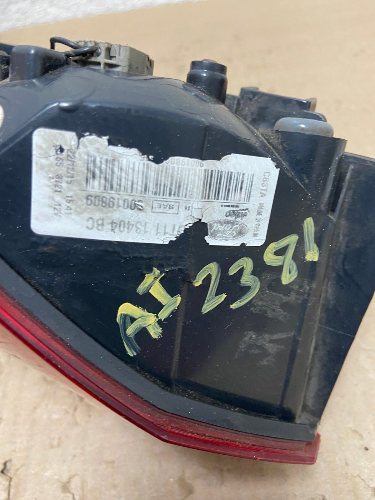 2014 to 2021 Ford Transit Connect Right Passenger Side Tail Light AI2381 LK9