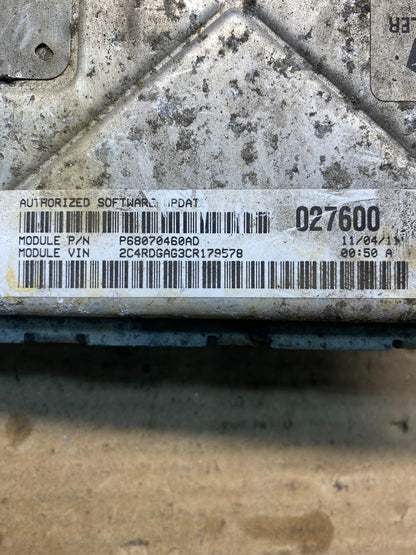 2012 Dodge Avenger Engine Computer Control ECM ECU ae0034 DG2