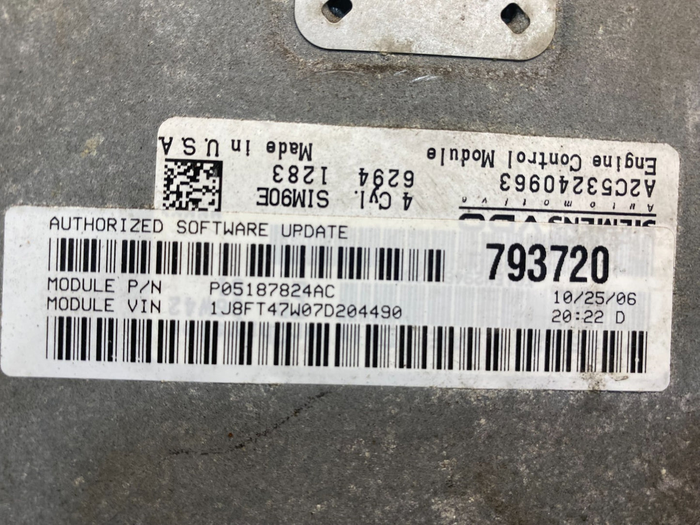 2007 2010 Jeep Compass Patriot 2.4L PCM ECM ECU Engine Computer Module AA7487 DG2