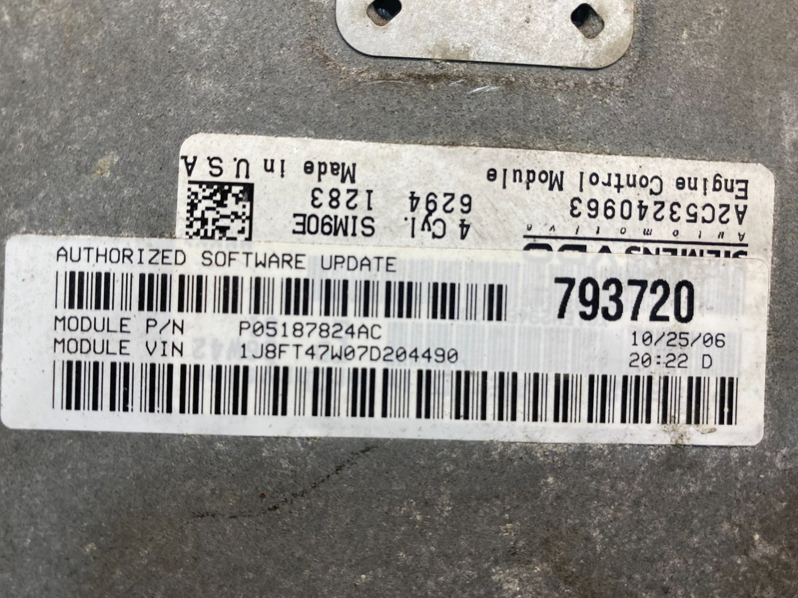 2007 2010 Jeep Compass Patriot 2.4L PCM ECM ECU Engine Computer Module AA7487 DG2
