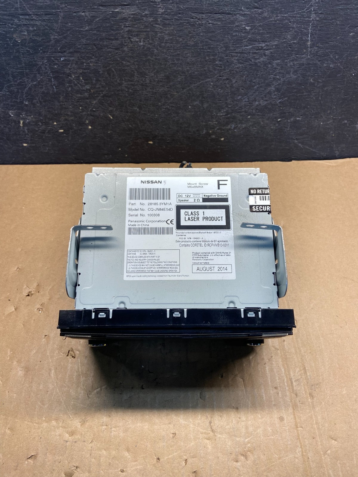 2015 Nissan Sentra Juke Radio CD Player AM/FM 281853ym1a AG1616 DG3