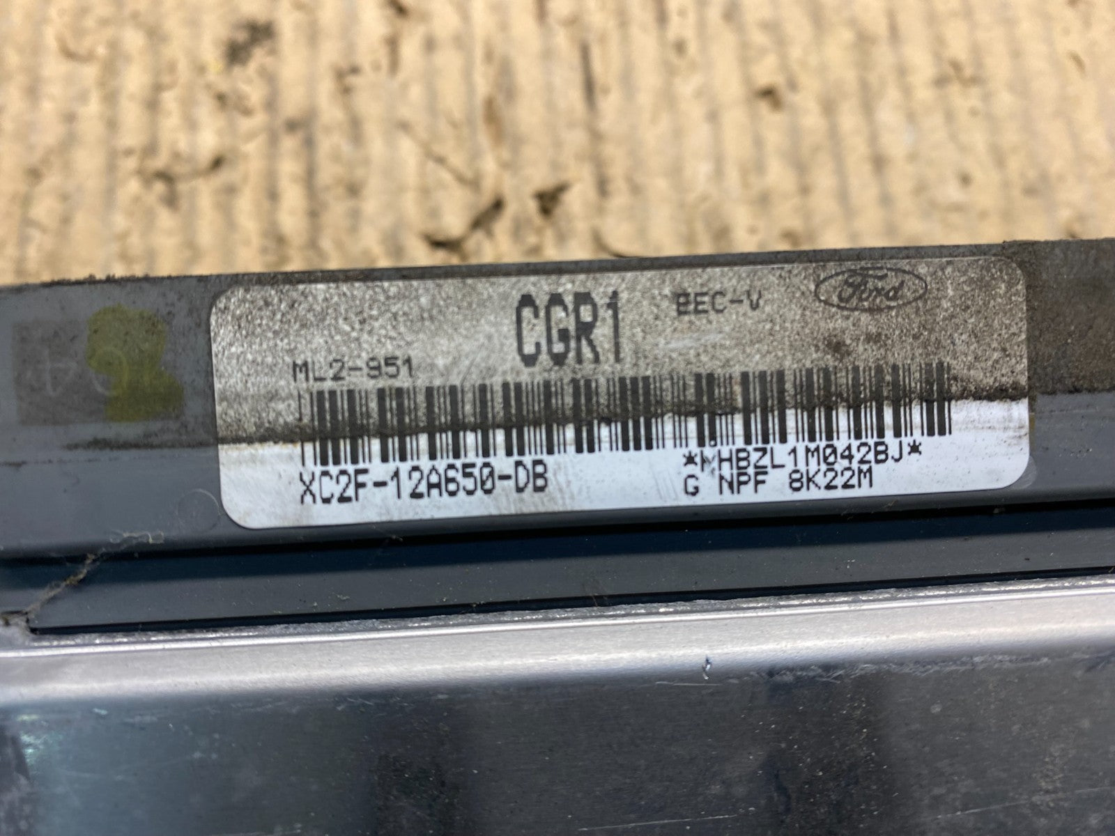 1999 Ford Van E150 E250 4.2L Engine Computer Ecm Ecu XC2F-12A650-DB y1391 DG3