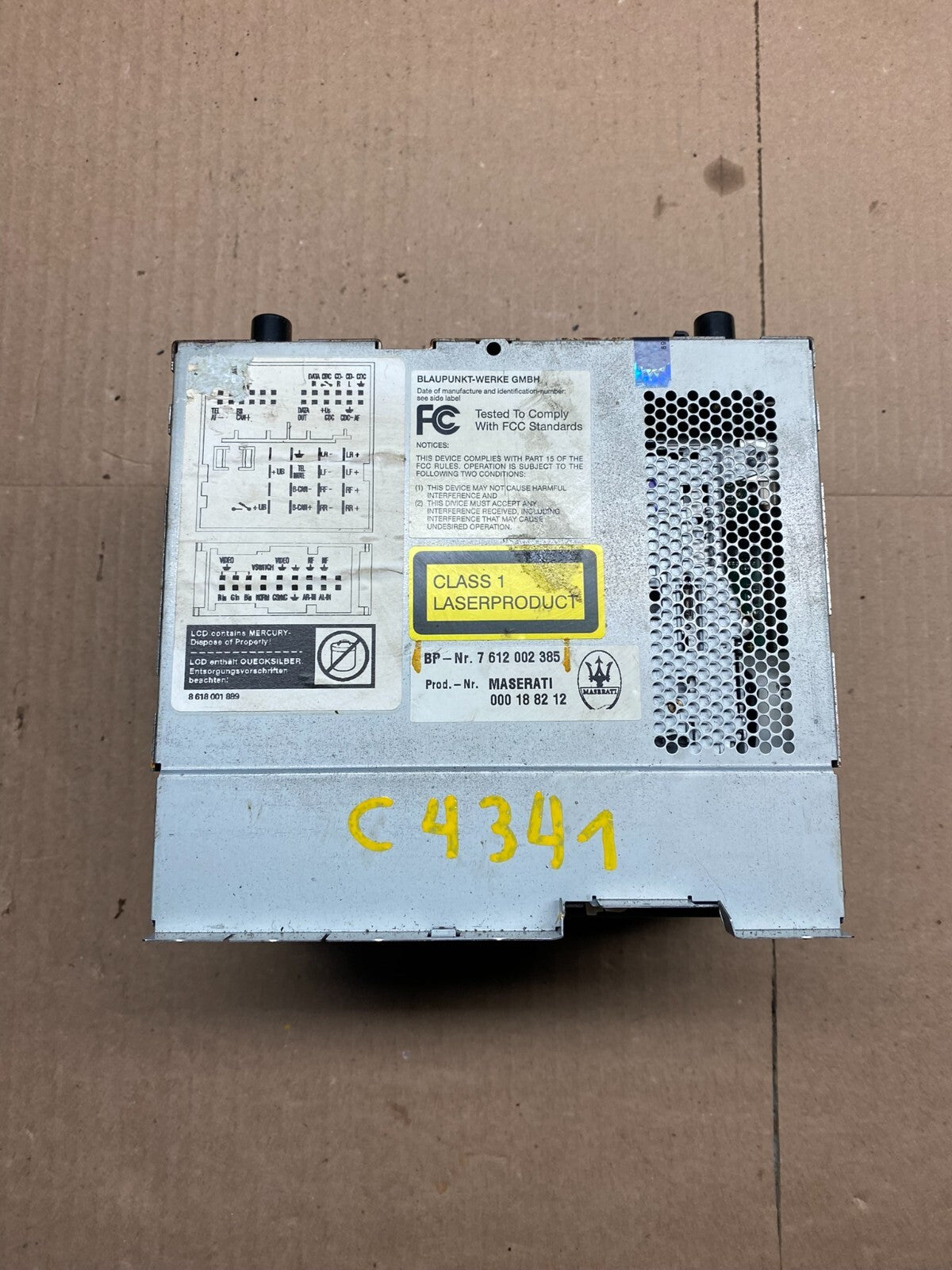 2003 to 2008 Maserati Quattroporte Command Head Unit Navigation Radio C4341 PS0