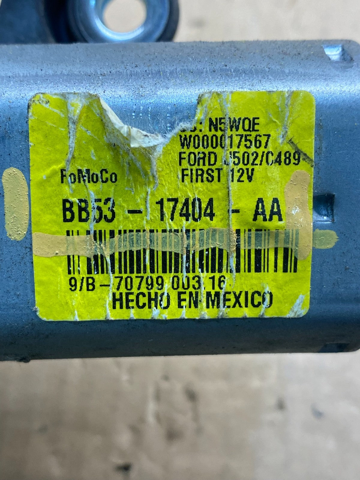 2011 to 2019 Ford Explorer Rear Windshield Wiper Motor AH7479 DG5
