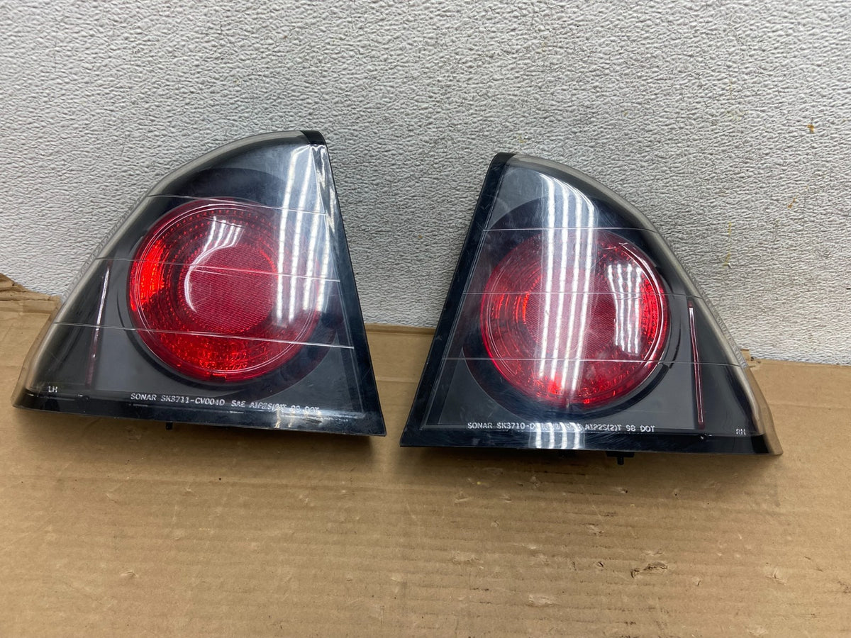 2001 2002 2003 Honda Civic Sedan Left+Right Set Black Tail Light ag9213 DG0