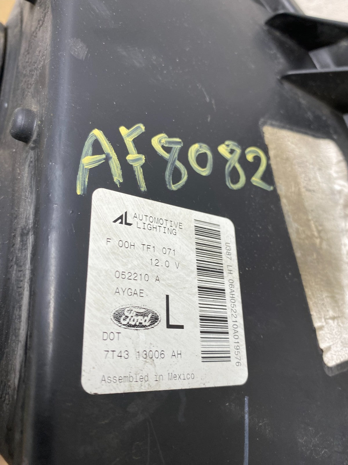 2007 2008 2009 2010 Ford Edge Headlight Left Driver Halogen AF8082 DW9