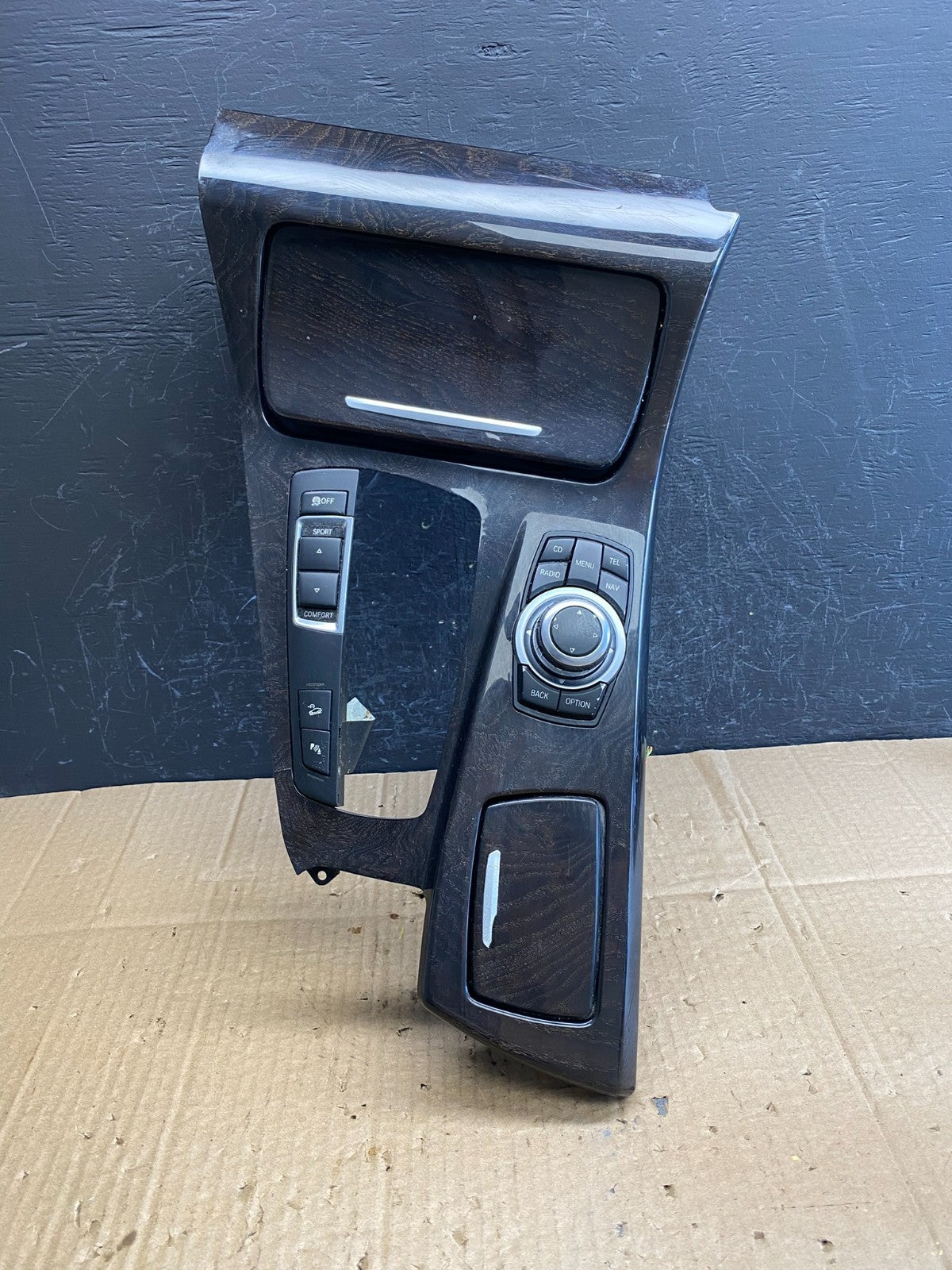 2011-2016 BMW 5 F10 Center Shifter Console Trim Cup Holder Switches OE AC9591 DG0