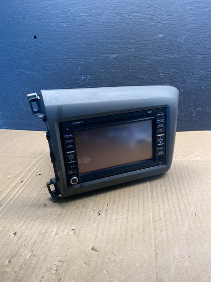 2012 Honda Civic Radio CD Player Screen Display AM/FM 39540-TR2-A01 AD1697 DG0