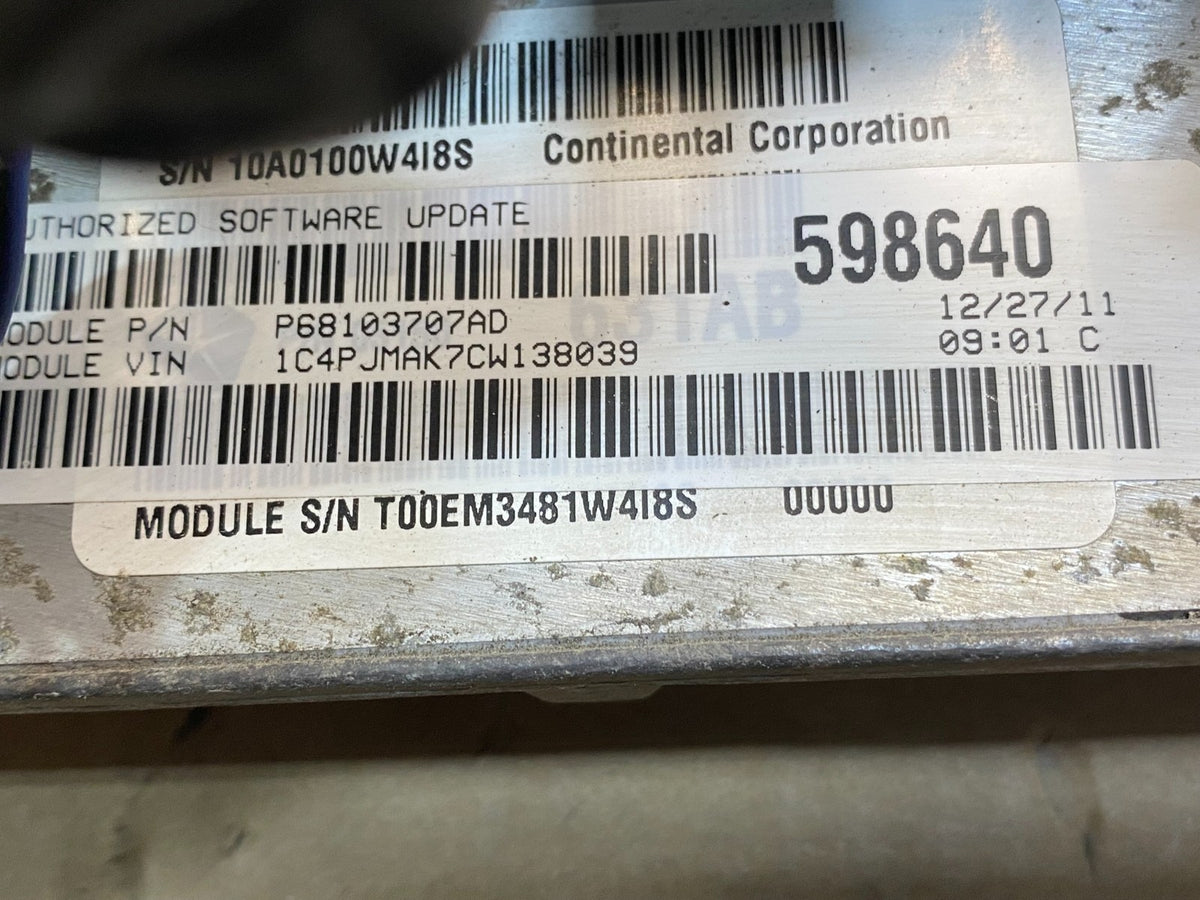 2012 Jeep Liberty 3.7L Engine Control Unit ECU ECM P68103707AD ag3548 DG2