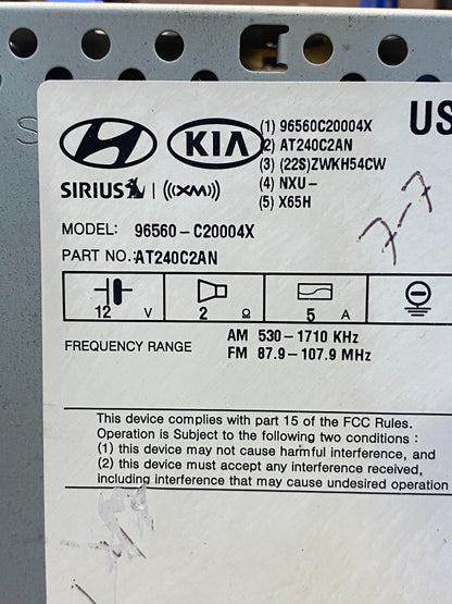 2015 to 2017 Hyundai Sonata Radio Navigation Screen Display AG3828 DG6