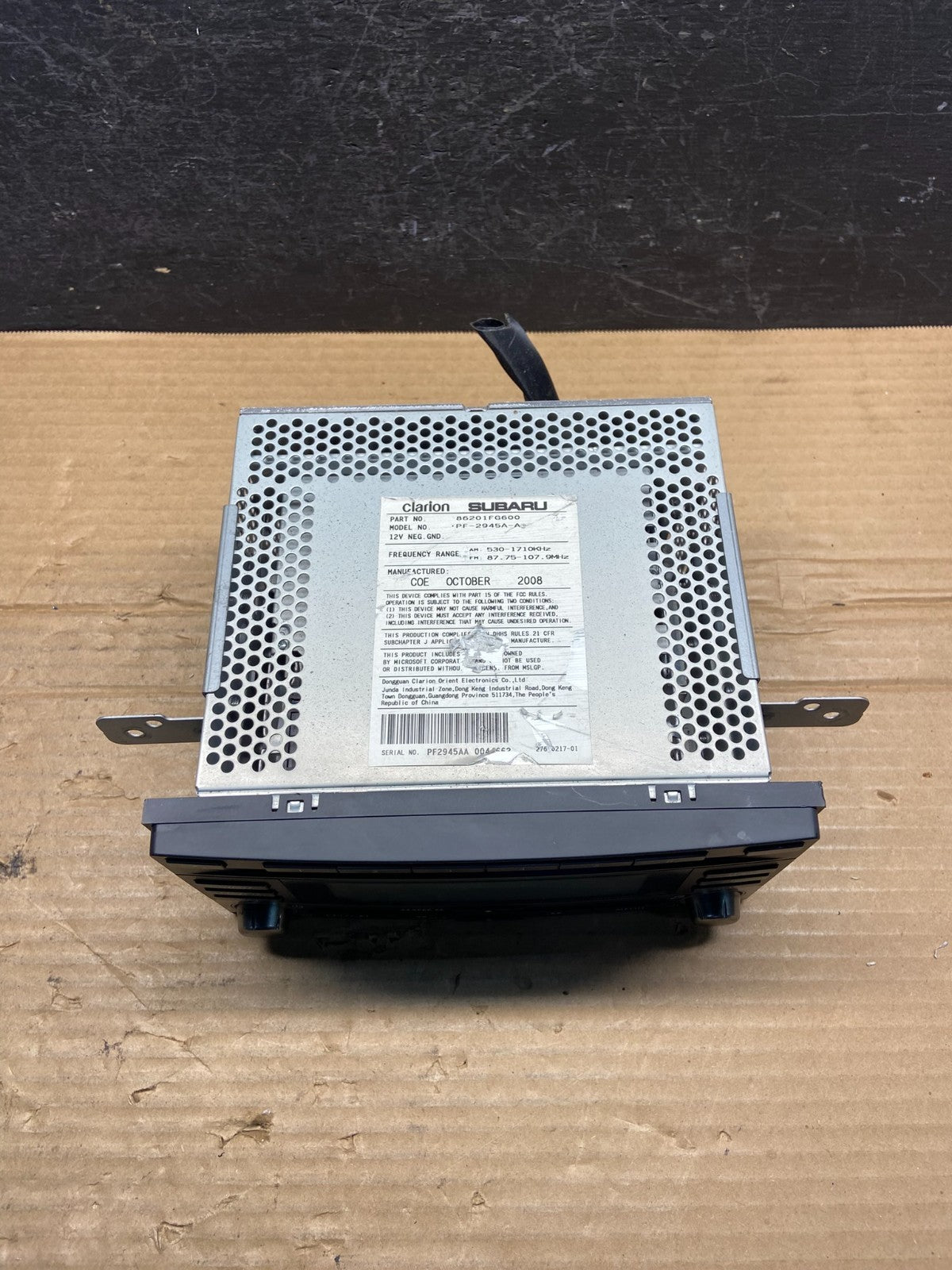 2008 - 2013 Subaru Impreza Radio AM/FM CD Player ae4552 DG3