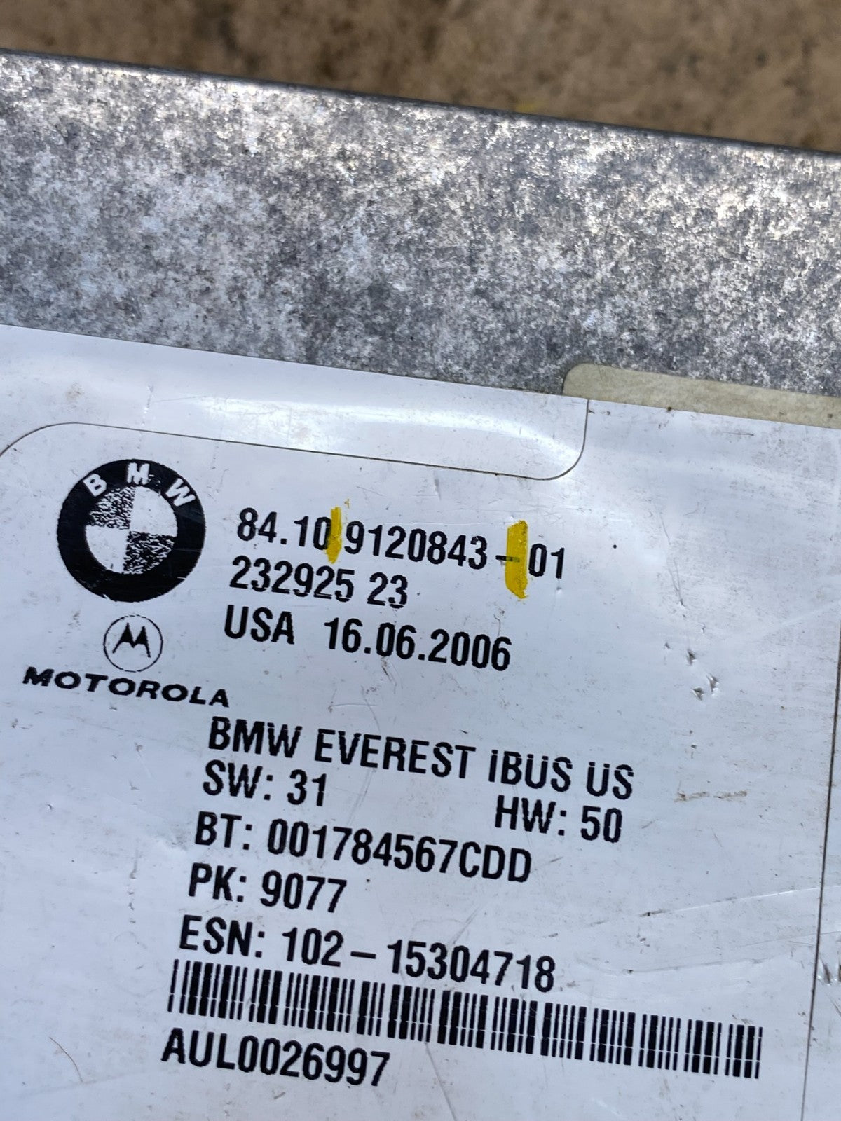 2000 to 2006 Bmw X5 Bluetooth  Control Module Computer Telematics OEM R8533 DG6