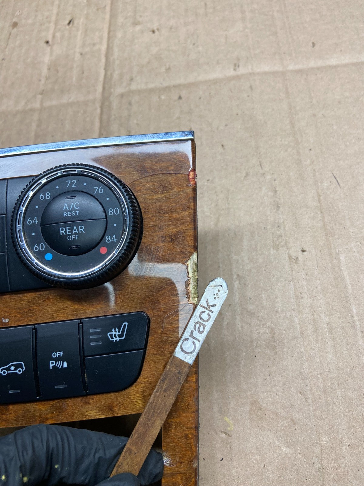 2007-2012 Mercedes X164 GL350 GL450 Climate Control Bezel Wood Switch AA4836 DG1