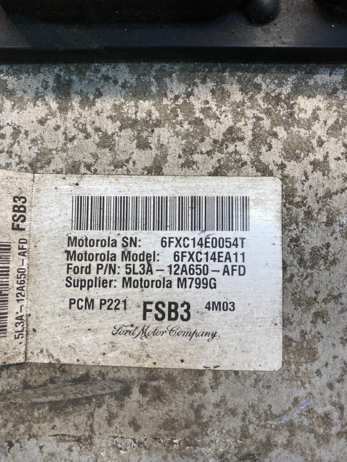 2005 Ford F-Series 4.6L Engine Control Computer Module 5L3A-12A650-AFD ac4392 DG2
