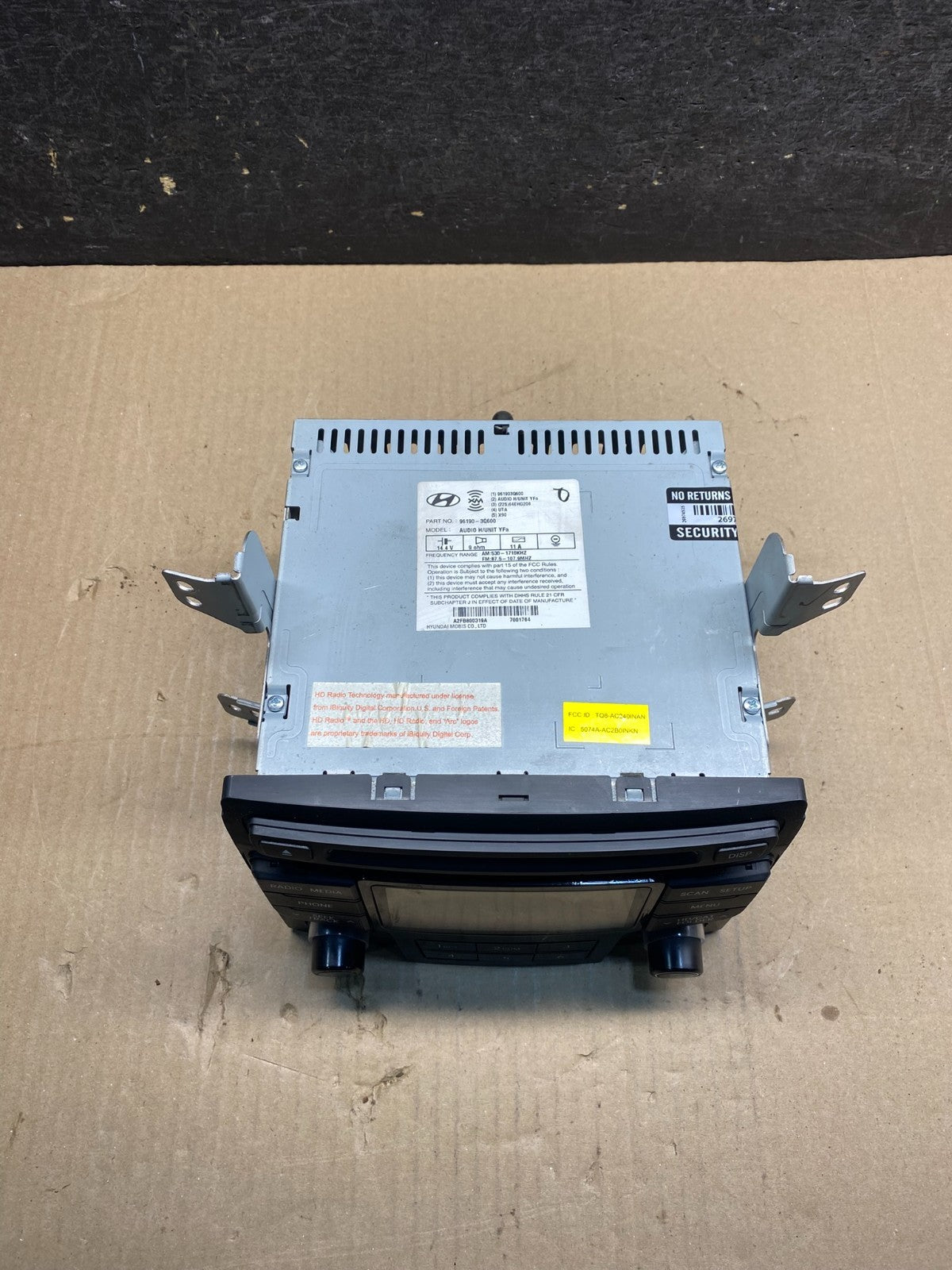 2012 to 2014 Hyundai Sonata Radio CD Player Screen Display AI5122 DG3