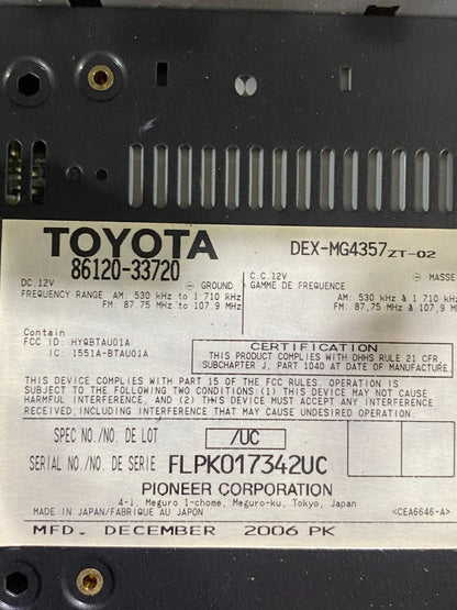 2007 2008 2009 Lexus ES350 Radio AM-FM CD Tuner Head Unit AH9922 DW7
