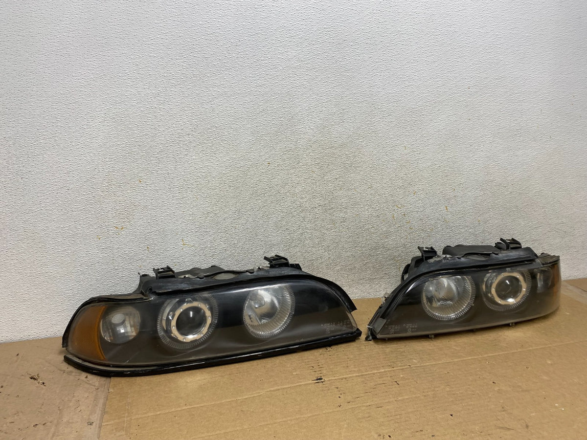 2001-2003 BMW E39 5 Series Headlight Left+Right Set Angel AH7840 DG1