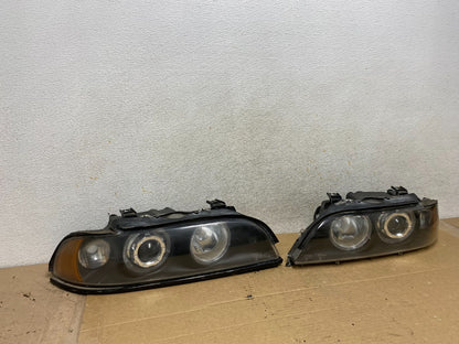 2001-2003 BMW E39 5 Series Headlight Left+Right Set Angel AH7840 DG1