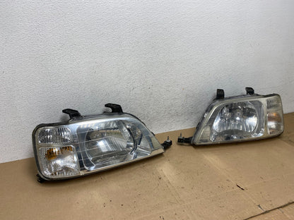 1997 to 2001 Honda CR-V Crv Left+Right Set Chrome Headlights Halogen AE5977 DW2