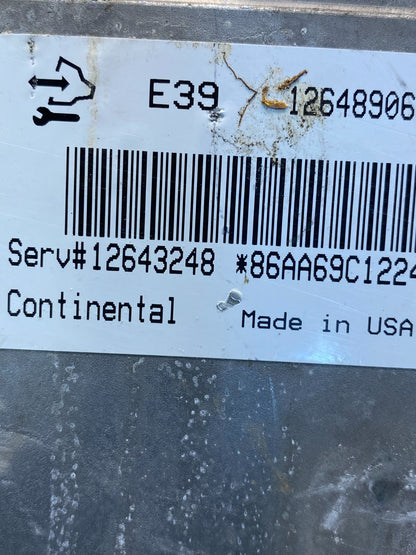 2012 GMC Acadia Traverse Engine Control Module ECM ECU 12648906 AE2092 DW2