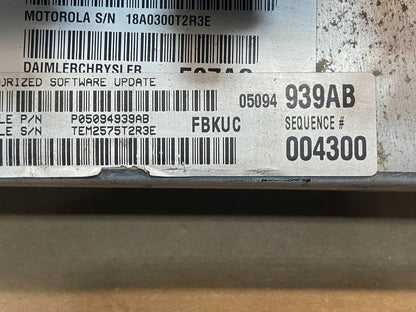 2006 Jeep Liberty 3.7L Engine Computer Module p05094939ab ECU ECM AE7742 DW2