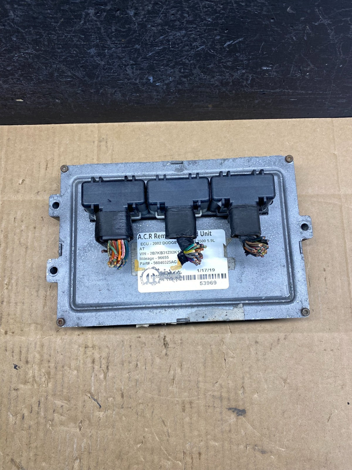 2002 Dodge Ram 5.9L AT Engine Computer Module ECM PCM ECU AD4866 DG0