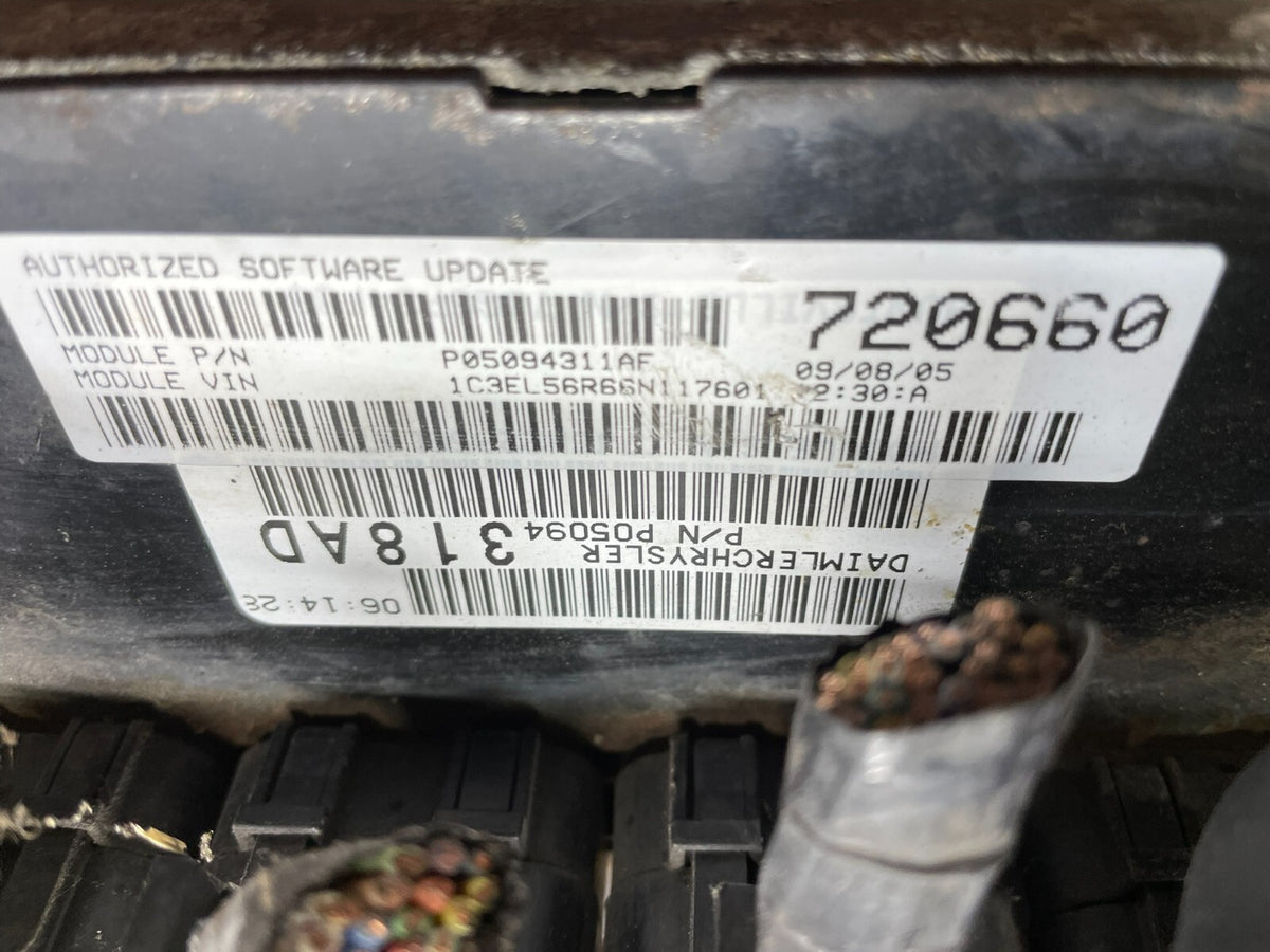2006 Chrysler Sebring 2.7 Engine Computer Module p05094311af N4822 DG2